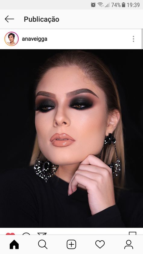 Buchona Makeup, Buchona Vibes, Glamor Makeup, Kylie Makeup, Show Makeup, Dark Eyeshadow, Full Makeup, Drag Makeup, Black Eyeshadow