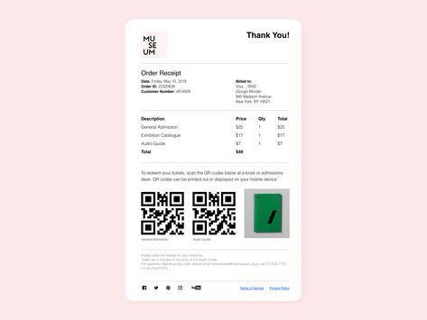 Receipt Design, Digital Receipt, Marble Showroom, Ux Design Principles, Invoice Design Template, Medical App, E Ticket, Free Psd Design, Invoice Design