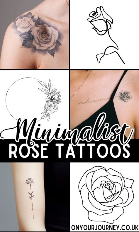 Beautiful Minimalist Rose Tattoo Ideas - On Your Journey Mini Rose Tattoo Design, Simple Rose Bud Tattoo, Rose Tattoo No Stem, Hand Tattoos For Women Rose, Rose Tattoo Red Ink, Line Art Rose Tattoo, Small Rose Tattoos For Women, Tattoo Ideas Female Rose, Blooming Rose Tattoo