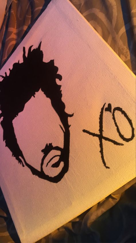 #xo #explore #theweeknd Xo Painting, The Weeknd Painting, Kiss Land, Canvas Painting Designs, Rhinestone Art, Painting Designs, Diy Canvas Art Painting, The Weeknd, Diy Canvas Art