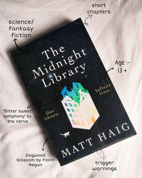 The Midnight Library, Matt Haig, The Verve, Fantasy Fiction, The Midnight, Fiction Books, Book Review, Book Worms, Book Lovers