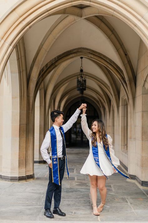 Grad Photo Ideas Couple, Grad Poses With Boyfriend, Couple Grad Poses, Graduation Photoshoot Ideas Couple, Boyfriend Girlfriend Graduation Pics, Grad Photos With Boyfriend, Graduation Poses Couples, College Graduation Pictures With Boyfriend, Grad Pics With Boyfriend