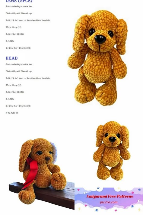 Cute Amigurumi Velvet Dog Free Pattern – Pic2re.com Crochet Dog Amigurumi Free Pattern, Cute Facial Expressions, Amigurumi Puppy, Diy Finger Knitting, Velvet Rope, Crochet Tutorial Pattern, Finger Knitting, Cute Amigurumi, Amigurumi Free