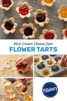 Flower Tarts, Spring Baking, Tea Party Food, Spring Desserts, Easter Dessert, Easter Brunch, Cute Desserts, Party Desserts, Spring Recipes