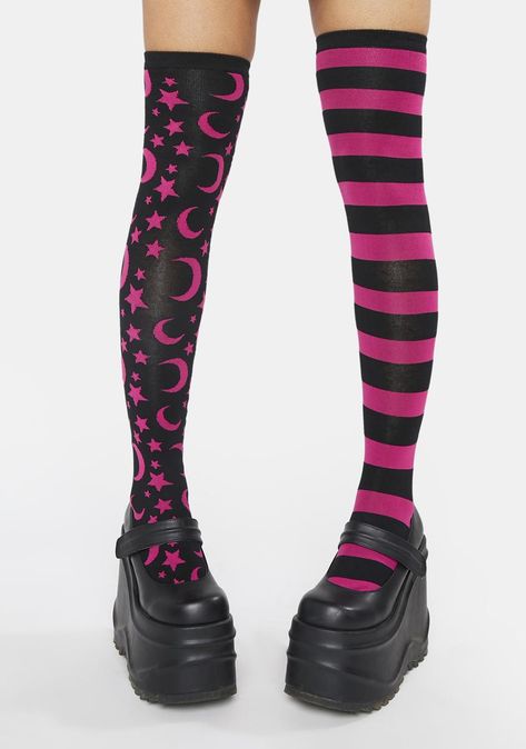 Scene Clothing, Scene Outfits, Scene Fashion, Scene Kids, Emo Outfits, Fishnet Tights, Thigh High Socks, Thigh High Stockings, Goth Outfits