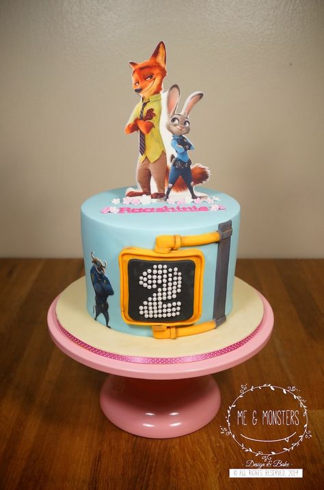 Zootopia Cake, Zootopia Birthday Party, Zootopia Birthday, Bd Cake, Cake Design Inspiration, Disney Zootopia, Disney Pixar Movies, Theme Cake, Pixar Movies