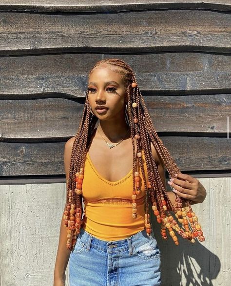 Goddess Braids Hairstyles, Braids Hairstyles Pictures, Braided Cornrow Hairstyles, Cute Box Braids Hairstyles, Protective Hairstyles Braids, Fulani Braids, Cool Braid Hairstyles, Braids With Beads, Pretty Braided Hairstyles