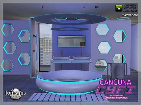 The Sims Resource - CyFi Cancuna bathroom Princess Headboard, Neon Furniture, Boys Bathroom, Sims 4 Build, Star Wall, The Sims Resource, Sims Resource, Kids' Bathroom, Wall Deco