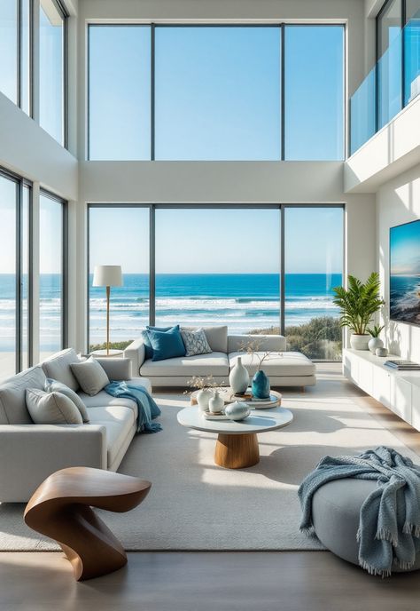 Coastal Living Room Coastal Living Room Ideas, Agriculture Industry, Coastal Living Rooms, Turquoise Accents, Coastal Living Room, Sky Color, Inspired Living, Bold And Beautiful, Living Room Ideas