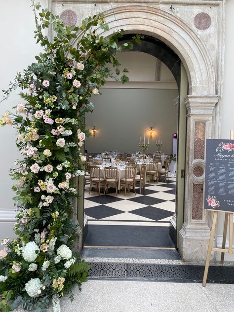 Arch at Hampton Court House by fairy nuff flowers Hampton Court House, Georgian Mansion, Sunken Garden, Hampton Court Palace, Courthouse Wedding, Architectural Features, Heart Shapes, Wedding Flowers, Flowers