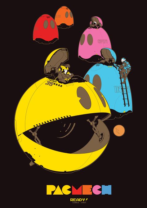 35th Anniversary PacMan poster Pacman Poster, 35 Anniversary, Video Game Fan Art, Concept Ships, Retro Video Games, Pac Man, Geek Gifts, Video Game Art, Game Artwork