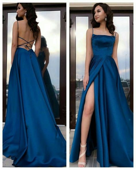 Formal Dresses For Blondes, Midnight Blue Prom Dress Corset, Gala Night Dress, Midnight Blue Prom Dresses, Simple Formal Dresses, Matric Dress, Farewell Dresses, Senior Prom Dresses, Floor Length Prom Dresses