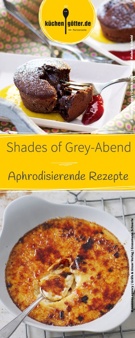 Hier findet ihr viele leckere und aphrodisierende Rezepte für den 50 Shades of Grey-Filmabend zuhause. #ShadesofGrey Candlelight Dinner, Valentines Day Dinner, Candle Light Dinner, Shades Of Grey, Cake Cookies, Diner, French Toast, Food And Drink, Snacks