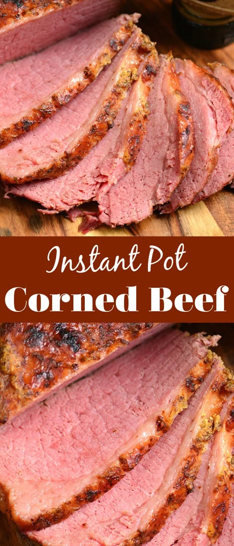 Soft and tender corned beef brisket made in an Instant Pot. Making corned beef brisket in an Instant Pot is so easy and only takes about an hour and a half. Corned Beef Recipes Instapot, Cooking Corned Beef Brisket, Tender Corned Beef, Easy Irish Recipes, Pressure Cooker Corned Beef, Instant Pot Corned Beef, Cooking Corned Beef, Corn Beef, Sunny Kitchen