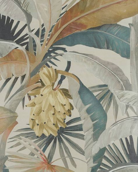 Mokum Textiles on Instagram: “La Palma | La Palma Wallpaper has been digitally printed onto a pre-embossed paper-based vinyl. The faux linen emboss speaks to 1950s bark…” Palm Trees Wallpaper, Washable Wallpaper, Tropical Wallpaper, Embossed Paper, Tree Wallpaper, Design Wallpaper, Leaf Wallpaper, Old Hollywood Glamour, Vinyl Wallpaper