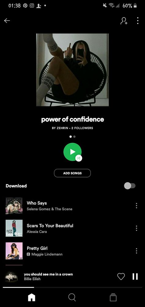 Confidence Playlist Name, Playlist Confidence, Confidence Playlist, Happy Songs Playlist, Happy Songs, Hot Songs, Girly Tips, Journal Therapy, Songs Playlist