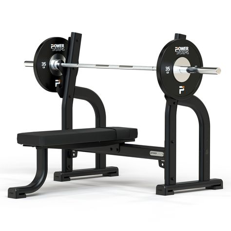 Sierra Olympic Flat Bench - GYM READY EQUIPMENT Black Gym Equipment, Sims 4 Cc Gym Equipment, Gym Tools, Gym Material, Fitness Equipment Design, Low Bench, Gym Bench, Bench Height, Gym Materials