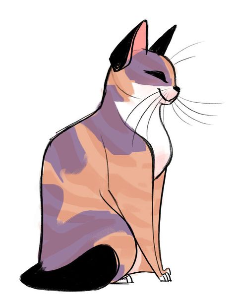 Cat Drawing Tumblr, Daily Cat Drawings, Simple Cat Drawing, Cat Anatomy, Cat Drawings, Cute Cat Drawing, Cat Doodle, Cat Character, Warrior Cat