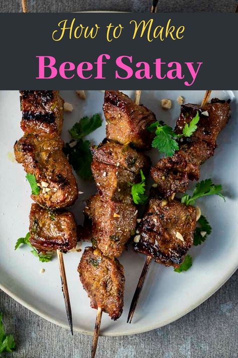 Beef Satay Recipe, Satay Skewers, Beef Satay, Satay Recipe, Fruit Kebabs, Thai Beef, Low Carb Maven, Mapo Tofu, Lchf Recipes