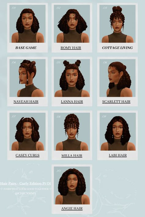 Hair Pairs - Curly Edition Pt O1 Sims 4 Afro Puff Cc, Sims 4 Curly Hair Female, Sims 4 Cc Black Hairstyles Maxis Match, Curly Hair Maxis Match The Sims 4, Sims 4 Island Clothes Cc, Curly Hairstyles Sims 4 Cc, Sims 4 Mm Curly Hair, Maxis Match Curly Hair, Ts4 Curly Hair Maxis Match