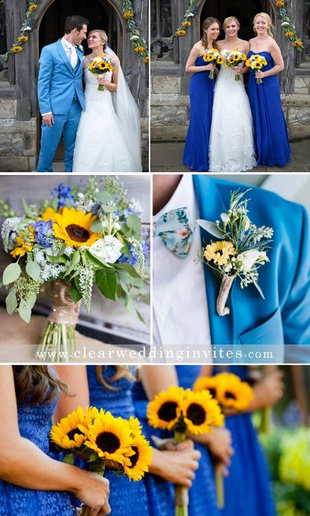 Elegant Sunflower Wedding, Sunflower Wedding Ideas, Blue Sunflower Wedding, Ocean Wedding Theme, Burlap Wedding Decorations, Sunflower Wedding Decorations, Wedding Flowers Sunflowers, Small Backyard Wedding, Sunflower Themed Wedding