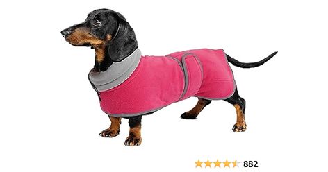 Amazon.com : Dog Jacket, Dog Coat Perfect for Dachshunds, Dog Winter Coat with Padded Fleece Lining and high Collar, Dog Snowsuit with Adjustable Bands-Pink-L : Pet Supplies Sweaters For Dogs, Dachshund Coat, Dachshunds Dog, Dog Snowsuit, Dachshund Sweater, Dog Winter, Dog Pads, Dog Winter Coat, Leg Straps