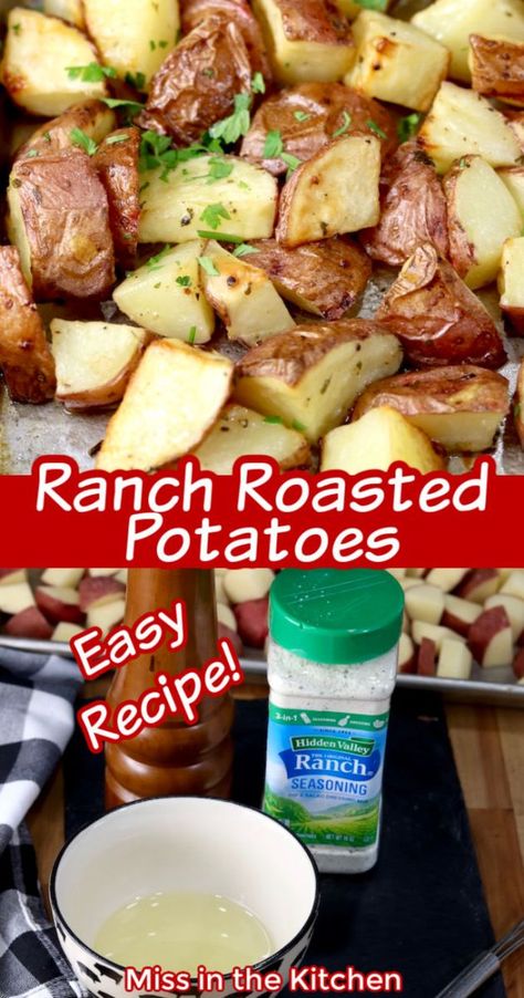 Ranch Roasted Potatoes, Roasted Ranch Potatoes, Ranch Potato Recipes, Top Dinner Recipes, Picnic Potluck, Fried Chicken Strips, Potatoes Easy, Ranch Potatoes, Seasoned Potatoes