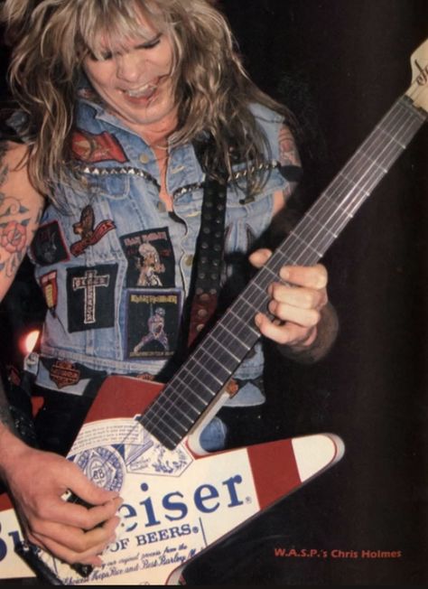 Chris Holmes 80s, Chris Holmes, Vampire Electric Guitar, Eric Clapton Guitar, Bc Rich Warlock Guitar, Wasp, Beetlejuice, Quick Saves