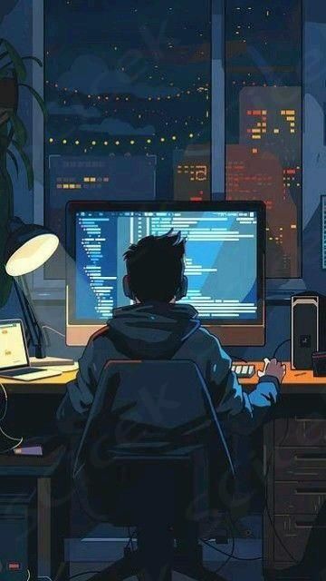 Coding Live Wallpaper, Android Developer Wallpaper, Anime Programmer Wallpaper, Coding Aesthetic Wallpaper Desktop, Developer Profile Picture, Mern Stack Developer Wallpaper, Web Development Aesthetic, Cs Go Avatar, Github Profile Picture