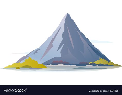 One high mountain Royalty Free Vector Image - VectorStock Mountain Animation, Mountain Cartoon, Scout Logo, Mountain Vector, Cartoon Mountain, Mountain Clipart, Mountain Images, Mountain Illustration, Preschool Activities Toddler