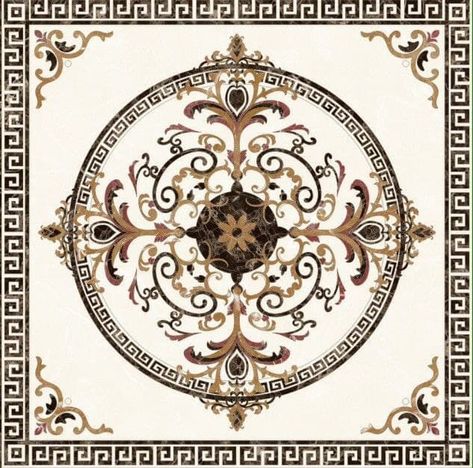 Waterjet Marble Design, Marble Inlay Floor, Floor Pattern Design, Marble Floor Pattern, Marble Medallion, Inlay Flooring, Marble Flooring Design, Drawing Room Design, Waterjet Marble