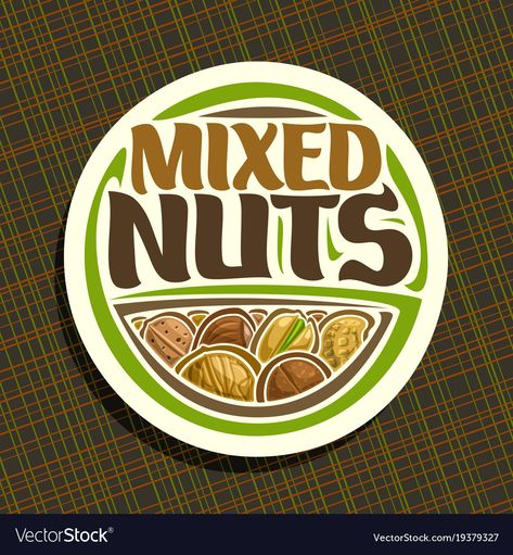 Dried Fruits Logo, Nuts Logo Design, Nuts Vector, Nuts Logo, Fruit Business, Blog Template Design, Logo Design Graphics, Peanut Bar, Fruit Company