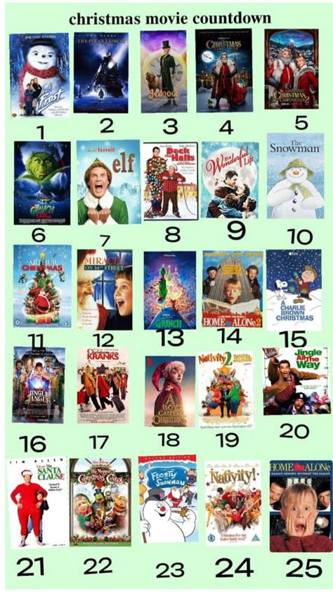 Christmas Movies Marathon, Christmas Romantic Movies, 24 Days Of Christmas Movies, Christmas Films To Watch, Movies For Christmas, Christmas Classic Movies, Xmas Movies List, Christmas Films List, Xmas Films