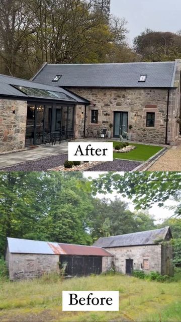 UK Estates & Properties on Instagram: "Construction costs: £175,000 What do you think about the transformation of ‘The Old Barn’? 🎯 Tag someone & Share this lovely home! ——————————————————————————- Follow ⏩ @ukestates for more content! Follow ⏩ @ukestates for more content! ——————————————————————————- 🖊 The Old Barn ——————————————————————————- #ukestates #thepropertyy #ukhouses #modernhomedesign #modernhousedesign #modernhomedecor #ukarchitecture #ukproperty #propertyuk #homedeveloped #h Renovated Old Homes, Council House Makeover, Old House Renovation, Old Home Renovation, Property Flipping, Old Houses Renovation, Property Renovation, Barn Renovation, Rural House