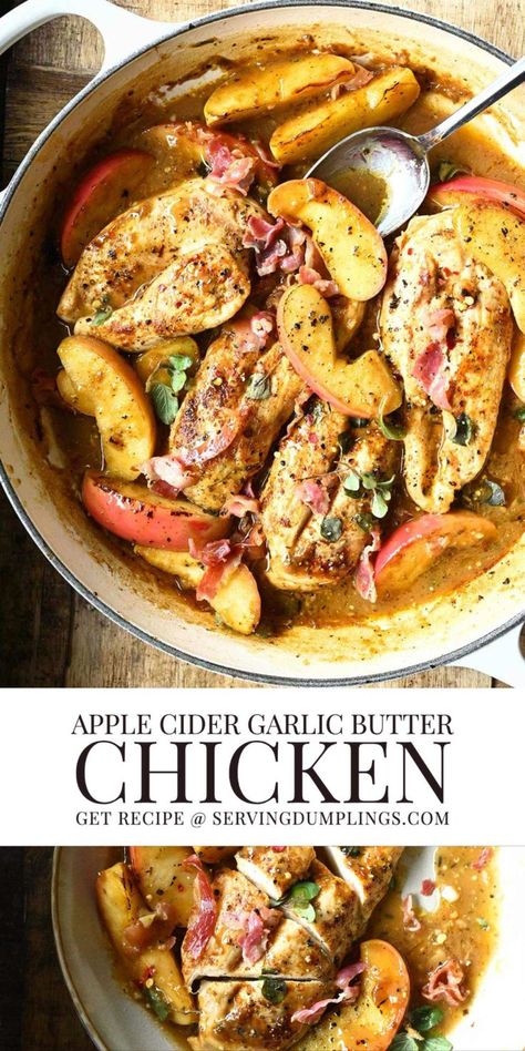 Dorm Dishes, Cider Glazed Chicken, Apple Cider Chicken, Cider Chicken, Glazed Chicken Breast, Dinner Recepies, Winter Dinners, Breakfast Soup, Chicken Skillet Recipes