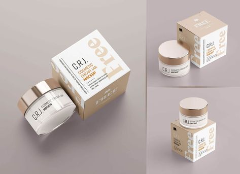 Face Cream Packaging Design, Cream Box Packaging, Honey Moisturizer, Cream Packaging Design, Skincare Package, Glossier Cosmetics, Computer Mockup, Customized Packaging, Cosmetics Mockup