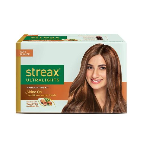 Streax Ultralights Hair Highlighting Kit Enriched with Argan & Walnut Oil - Soft Blonde - 2.10 fl Oz (60gr.) Lighter Hair, Soft Blonde, How To Lighten Hair, Walnut Oil, Hair Dye Colors, Hair Strand, Hair Serum, Nourishing Hair, Hair Colour