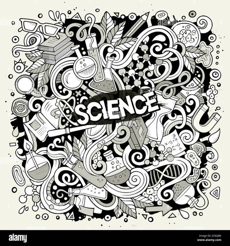 Science Drawing Ideas, Drawing Ideas Cute, Science Drawing, Science Doodles, Science Background, Kids Animals, Science Illustration, Vector Cartoon, Vector Artwork