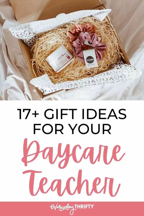 17+ Gifts for Daycare Teachers When Transitioning - Everyday Thrifty Nanny Appreciation Gifts, Daycare Teacher Appreciation Gifts Diy, Daycare Appreciation Gifts, Educator Gift Ideas, Gifts For Daycare Provider, Teacher Appreciation Gifts Daycare, Gifts For Daycare Teachers, Daycare Teacher Appreciation Gifts, Grandparent Gift Ideas