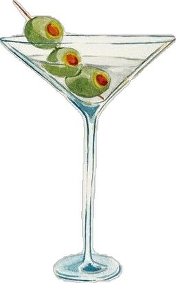 Martini Glass Painting, Glass Watercolor Painting, Glass Watercolor, Art Restaurant, Frida Art, Watercolor Stickers, Green Olives, Martini Cocktail, Arte Sketchbook