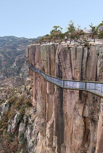 Cooper Canyon. Chihuahua, Mexico Yikes i would not walk on this, would you? Bridges Quotes, Copper Canyon, Chihuahua Mexico, Visit Mexico, Mexico Travel, Aruba, Central America, Places Around The World, Cancun