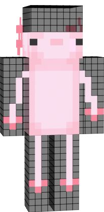 Axolotl Statue Minecraft, Axolotl Minecraft Skin, Minecraft Skin Ideas, Cute Minecraft Skins, Axolotl Minecraft, Minecraft Axolotl, Minecraft Outfits, Skin Mine, Axolotl Cute