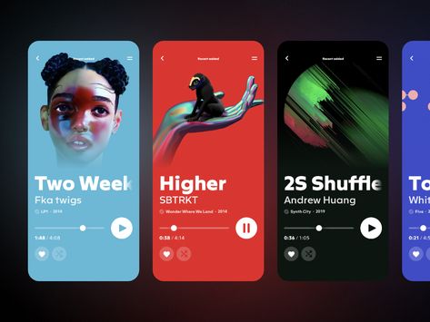 Music Player App by Martin Romaniuk for GogoApps on Dribbble Music App Design, Music Player Design, Music Player App, Design Sites, Ui Ux 디자인, Music Listening, Mobile App Design Inspiration, App Interface Design, Mobile Music