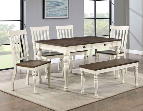 The Joanna 6-Piece Dining Set by Steve Silver offers the choice of two different finishes. No matter which you choose, this charming collection will add farmhouse flair to your dining room!
♦️ Truly Local 
♦️ 5-Star Reviews
♦️ Assembly & Set Up Available
♦️ Package Discounts 
♦️ Moving Specials 

#furniture #FurnitureSale #DiscountFurniture #DiningRoom #ShopLocal #DFW #Dallas #DallasTX #FortWorth #Texas Farmhouse Style Kitchen Table, Steve Silver Furniture, Farmhouse Chairs, Counter Height Dining Sets, Farmhouse Dining Table, Farmhouse Style Kitchen, Dining Room Set, Classy Home, Mocha Brown