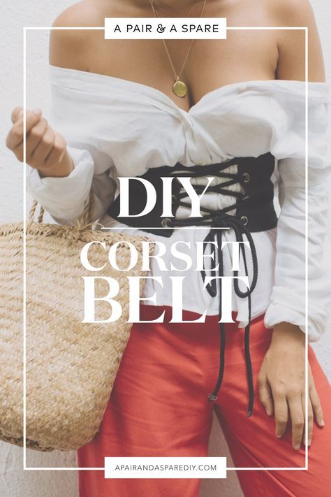 Diy Fashion Belt, Diy Corset Belt, Corset Diy, Dream Spell, Fashion Upcycling, Diy Corset, Sewing Darts, Diy Sy, Oversized Linen Shirt