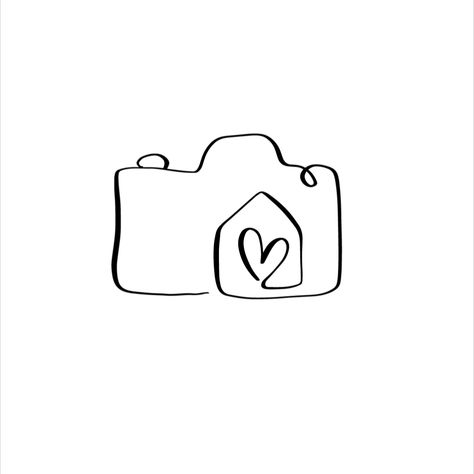 Fine Line Camera Tattoo, Simple Camera Tattoo, Camera Line Drawing, Camera Line Art, Camera Drawing Simple, Camera Outline, Camera Doodle, Photographer Tattoo, Camera Tattoos