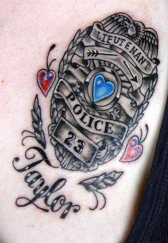 Tattoos Waist, Cop Girlfriend, Police Tattoos, Blue Line Tattoo, Law Enforcement Tattoos, Own Tattoo Design, Tattoos That Mean Something, Aviation Tattoo, Tattoos Behind The Ear