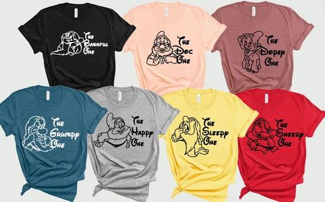 Disney Group Shirts, Disney Shirts For Women, Disney Family Vacation Shirts, Disney Family Shirts, Disney Silhouette, Disney 2023, Travel Disney, Matching Disney Shirts, Snow White Disney