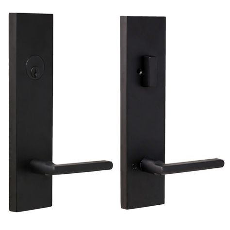 Weslock Complete Transitional Entry Lever Set with Deadbolt | Wayfair Black Entry Doors, Transitional Entry, Exterior Door Hardware, Transitional Doors, Double Doors Exterior, Door Handles And Locks, Entry Door Locks, Front Door Locks, Front Door Handles