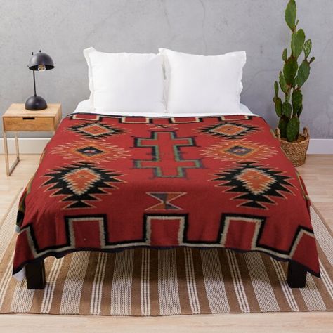 1890 NAVAJO SADDLE - UNALTERED SCAN Throw Blankets | Redbubble Cowboy Bedding, Southwest Decorating, Retro Blanket, Cabin Bedrooms, Lodge Furniture, Native American Blanket, Southwestern Blankets, Throws Blanket, Navajo Blanket